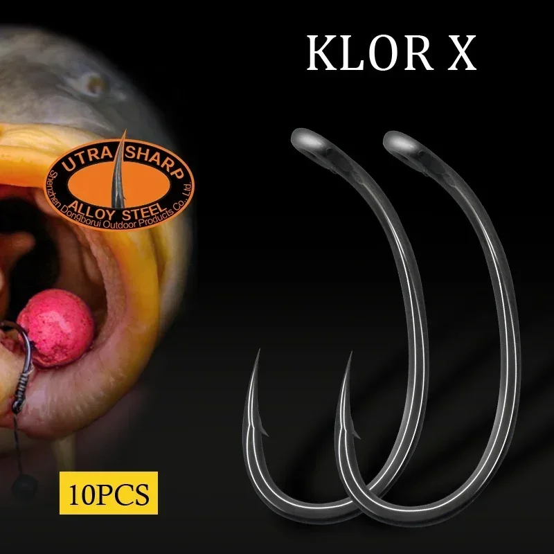 Fishing Hook Barbless - 10pcs Carp Fishing Hook Curved Long