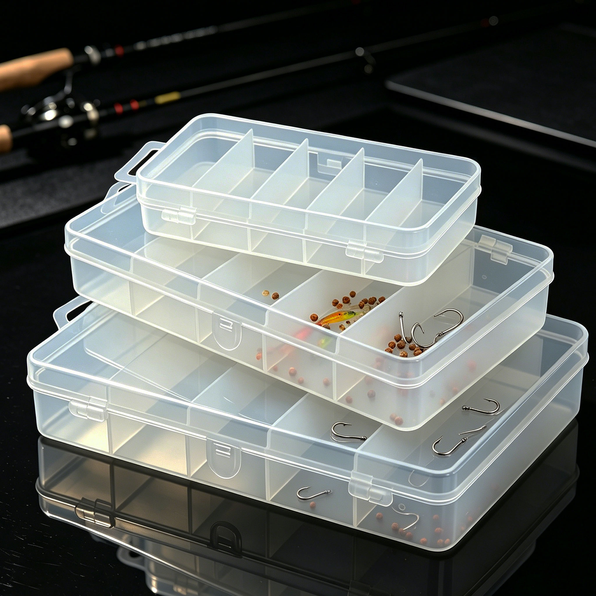 Fishing Hook Size - 1/3pcs 3 Sizes of Plastic Fishing