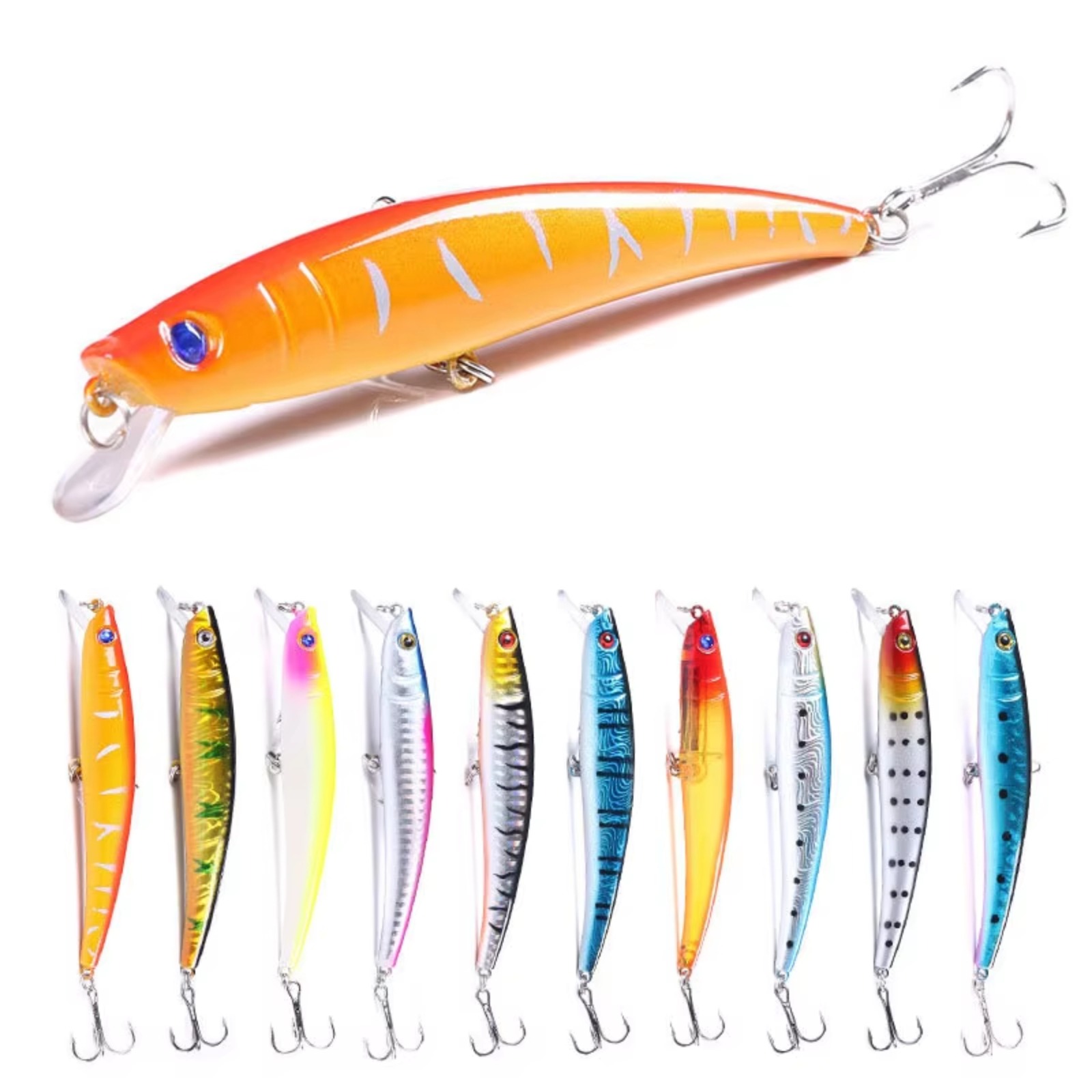 Fishing Hook Treble - Minnow Fishing Lure 110mm 13g Hard
