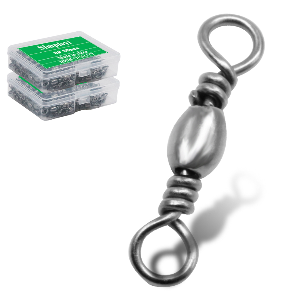Fishing Hook Stainless Steel - 50pcs/1Box Stainless Steel Fishing Ball Bearing