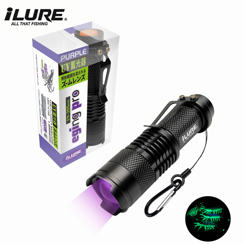 Fishing Hook Jig - Mini UV Flashlight 395nm Ultraviolet Fishing