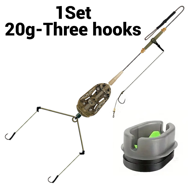 Fishing Hook Assortment - 3 Hook Pre-tied Carp Hair Rigs