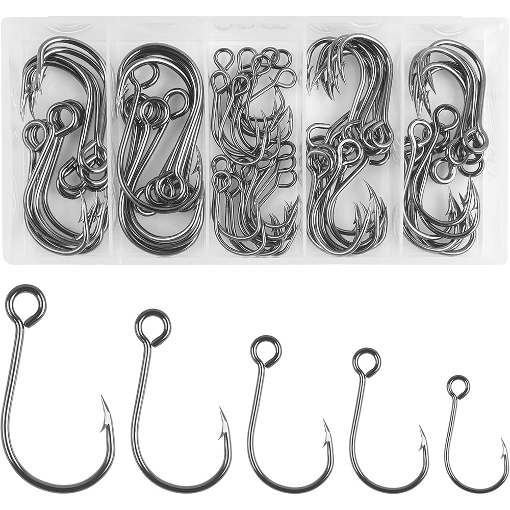Fishing Hook Circle - 70Pcs Fishing Inline Single Hooks Single