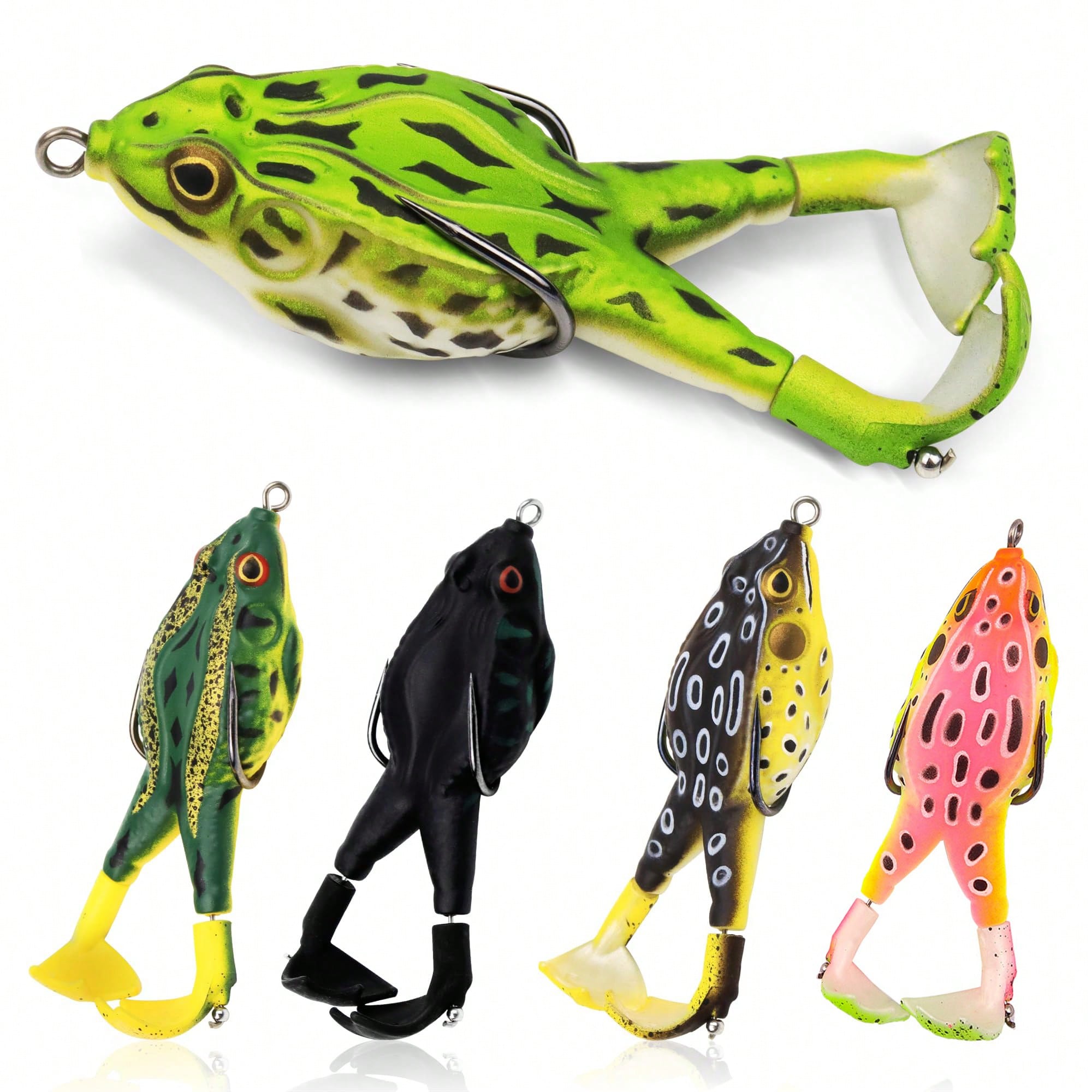 Fishing Hook Weedless - 5pcs Water Soft Frog Bass Fishing