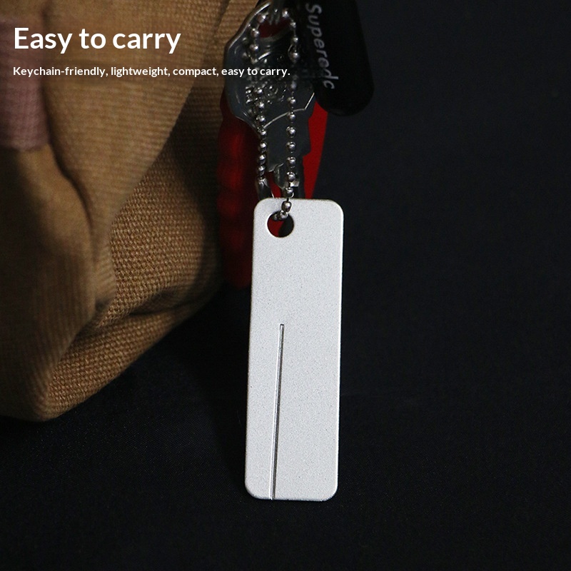 Fishing Hook Sharpener - Mini Diamond Sharpening Stone Keychain Tool