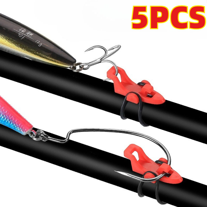 Fishing Hook Jig - 5pcs Fishing Rod Pole Hook Keeper