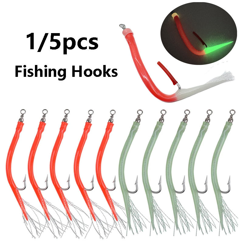 1/5Pcs CodfishFishing Eel Tube - Fishing Hook Offset review and price