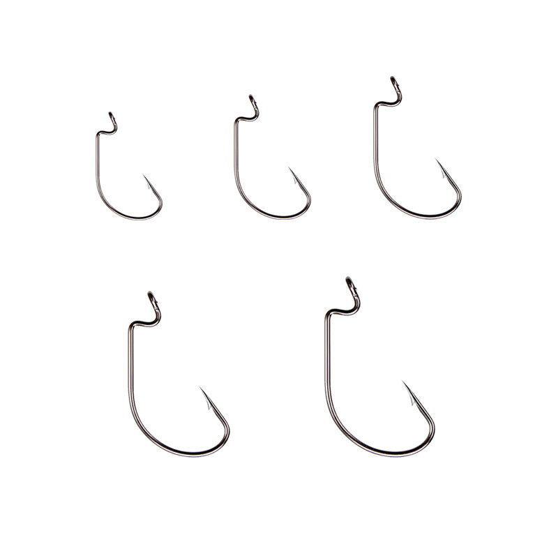 50pcs Wide Worm Hook Carbon St - Fishing Hook Offset review and price