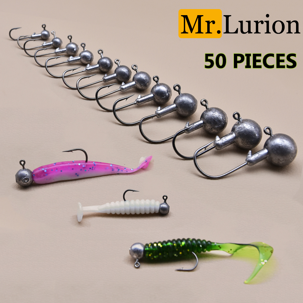 MrLurion 50pcs 1g-28g jig head - Fishing Hook Weedless review and price