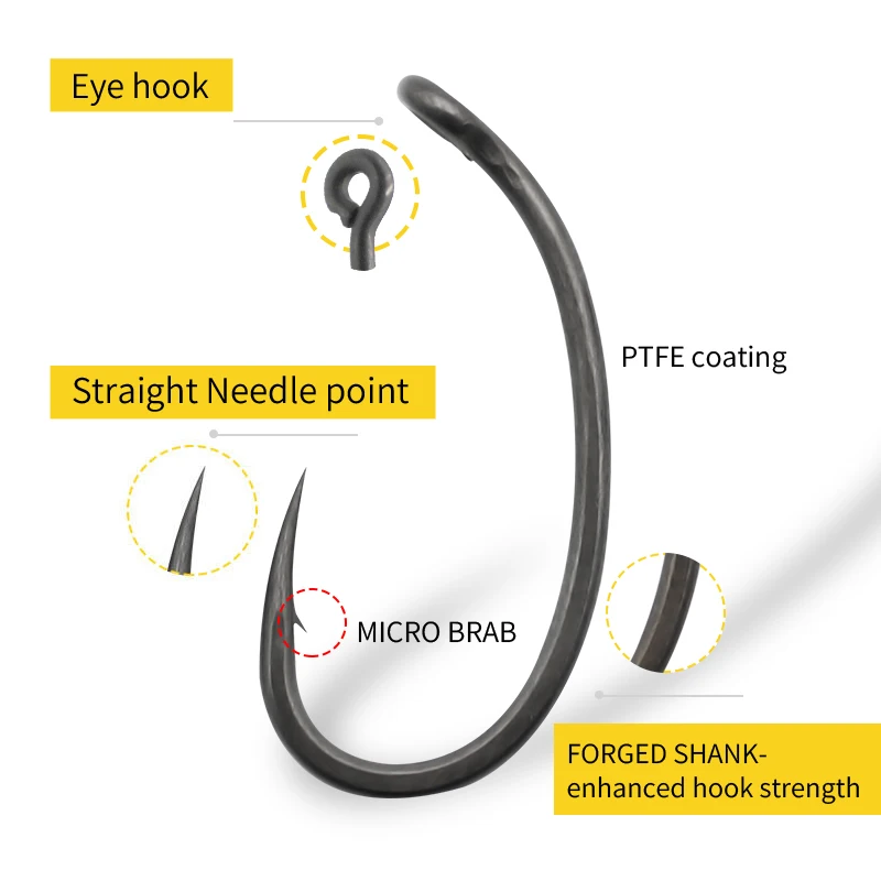 10pcs Carp Fishing Hook Curved - Fishing Hook Barbless review and price