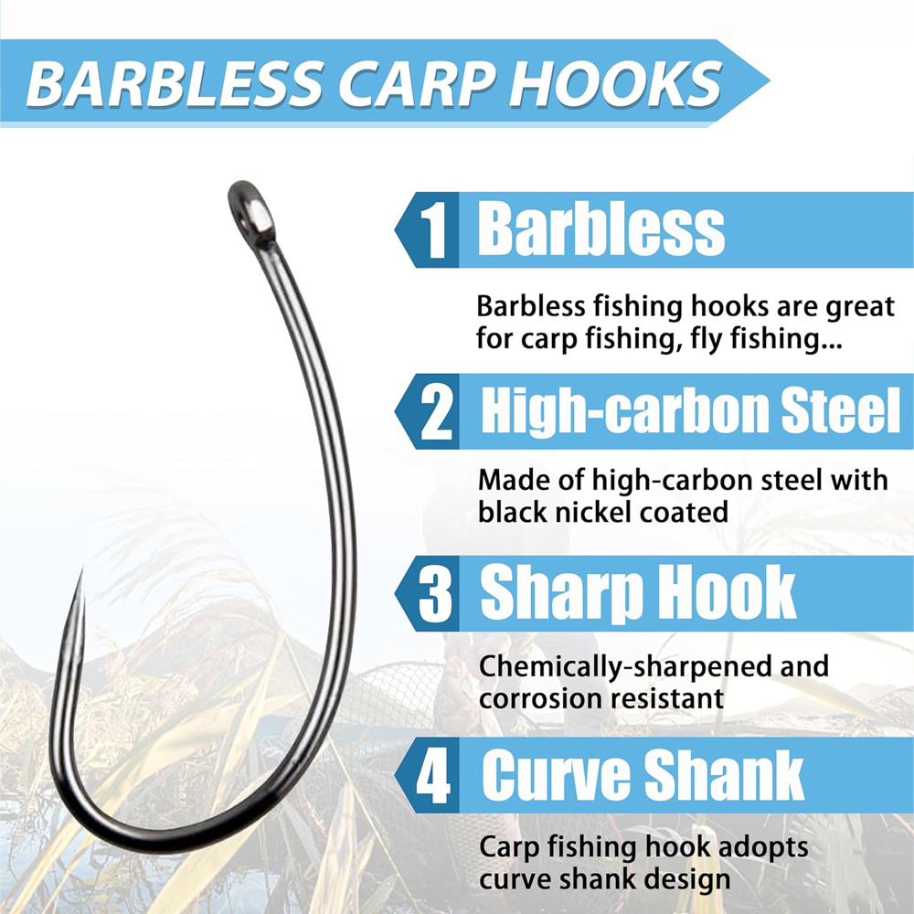 180PCS Barbless Fishing Hooks  - Fishing Hook Barbless review and price