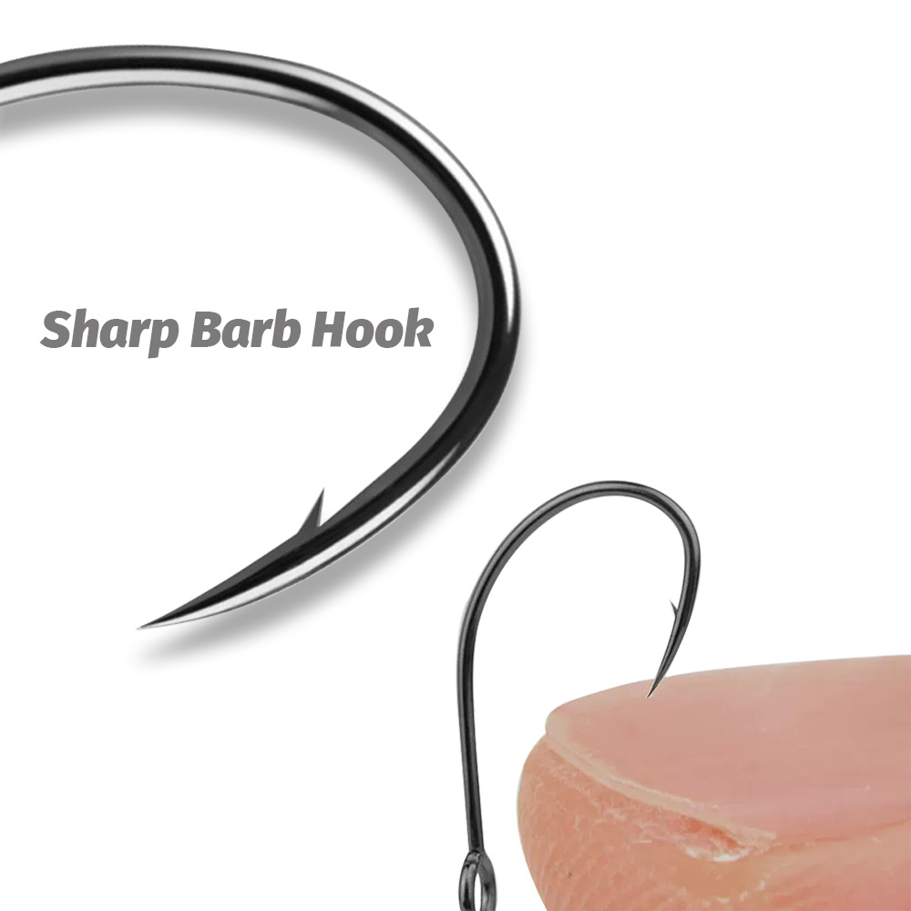 20PCS Big Ring Single Hooks 2# - Fishing Hook Circle review and price