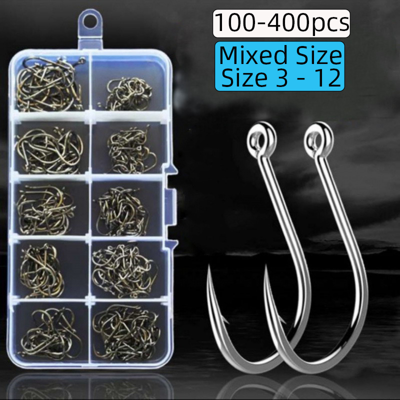 100-400pc/Box 3#-12# Carp Fish - Fishing Hook Circle review and price