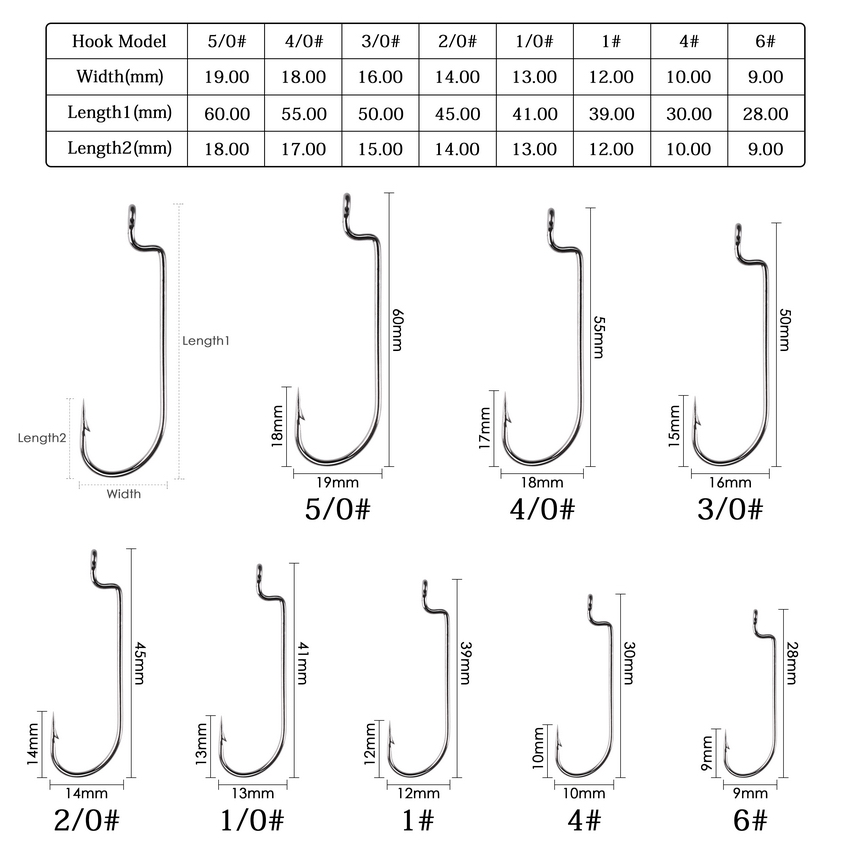 100pc/lot Fishing Hooks High C - Fishing Hook Offset review and price