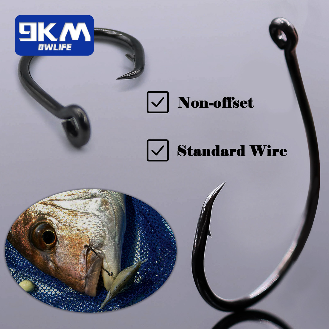 9KM 25-50Pcs Inline Wide Gap C - Fishing Hook Circle review and price