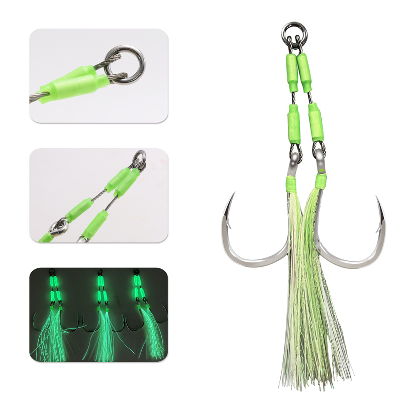 ZYZHE 1/3/5pcs Jig Assist Hook - Fishing Hook Assortment review and price