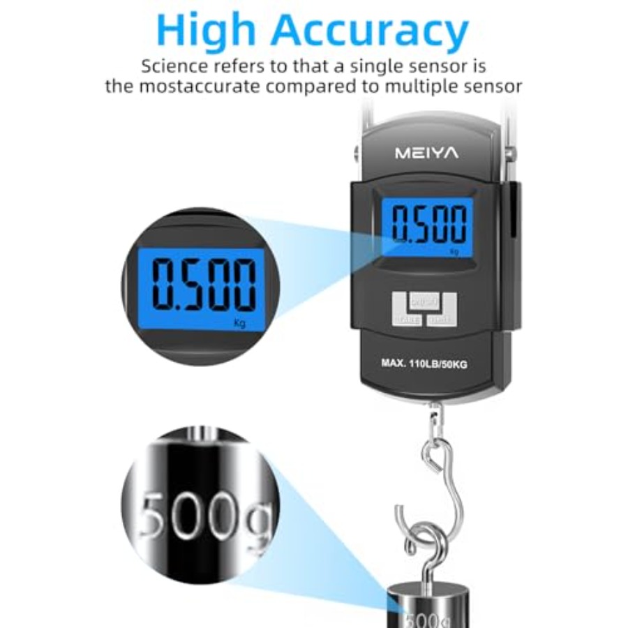 Fish Scale 110lb/50kg Digital  - Fishing Hook Stainless Steel review and price