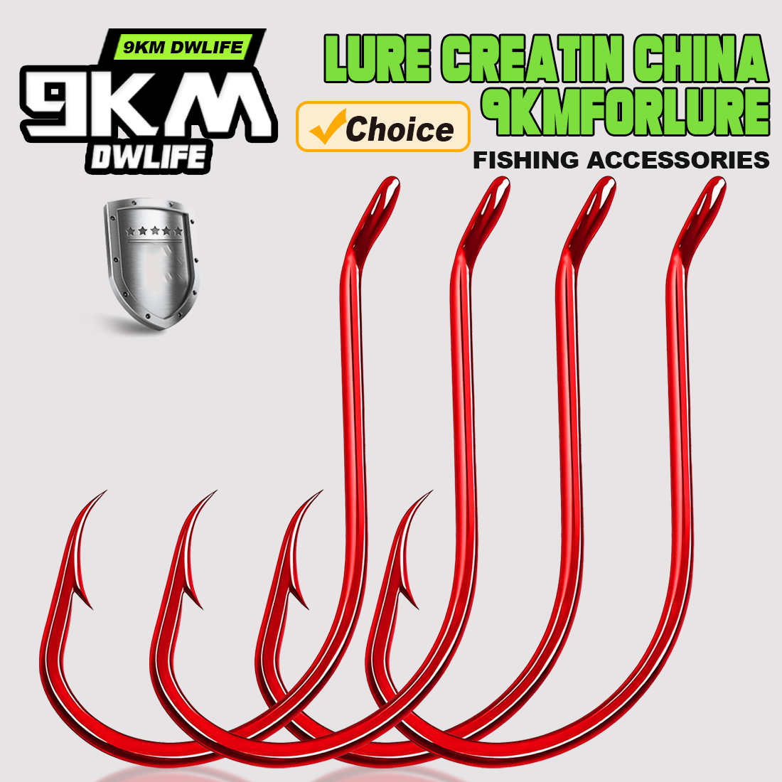 9KM 100Pcs Octopus Hook Red Ex - Fishing Hook Circle review and price