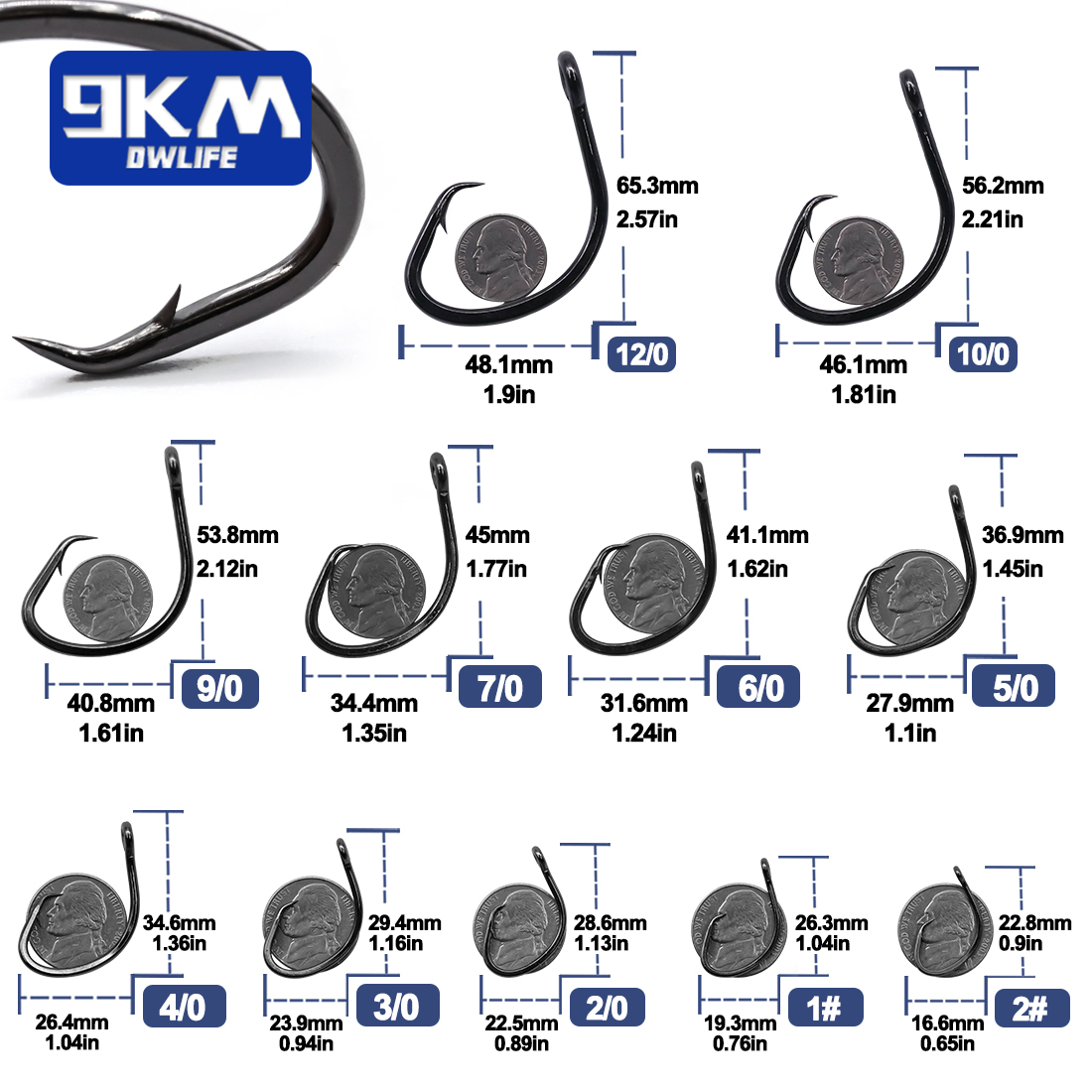 9KM Circle Hooks 25~50Pcs Salt - Fishing Hook Circle review and price