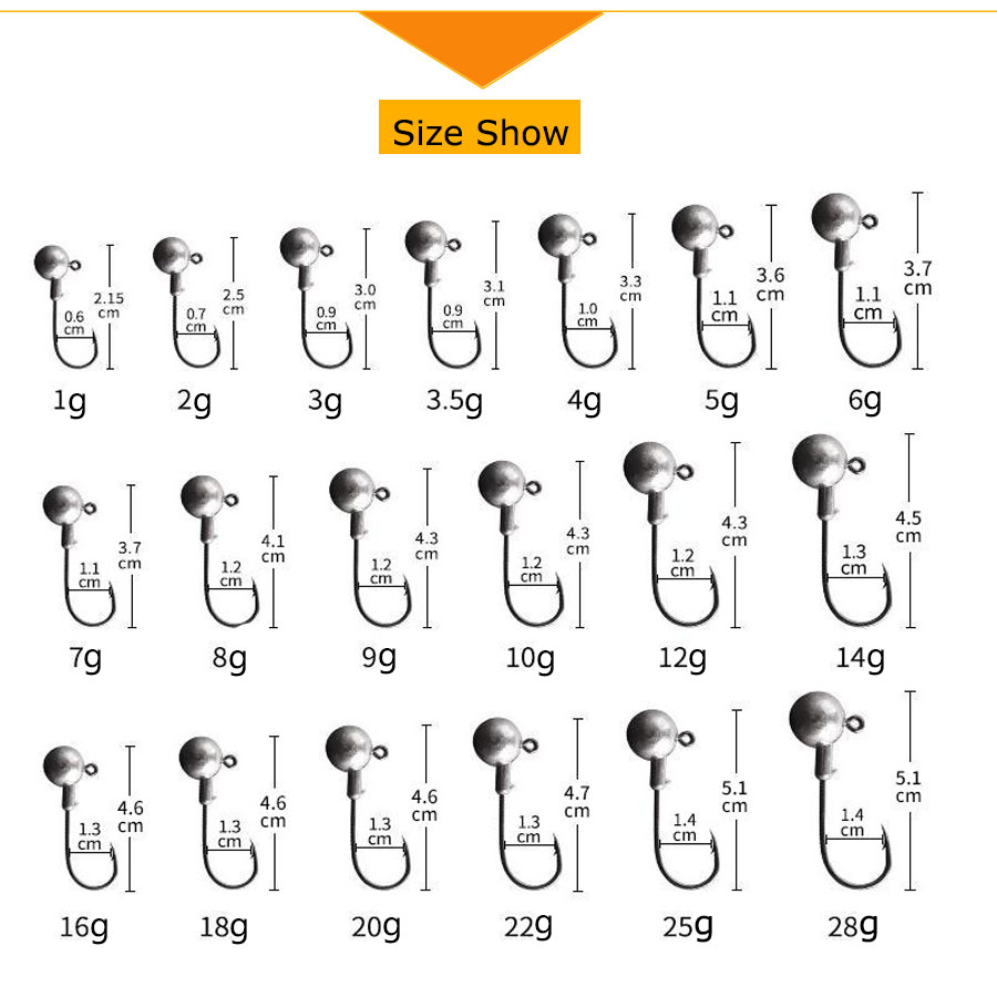 1g 2g 3g 4g 5g 10g 20g 22g 25g - Fishing Hook Offset review and price