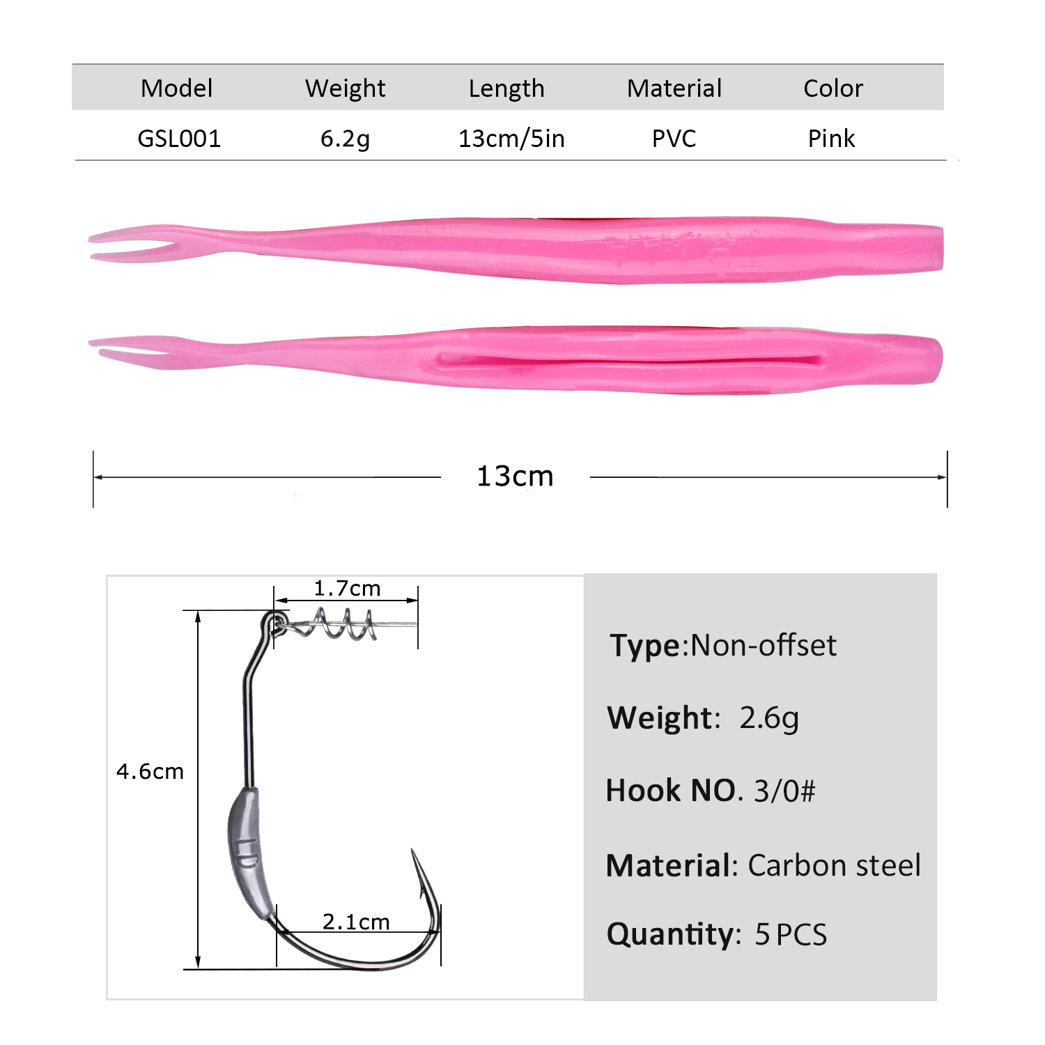 Goture 5pcs Weedless Split Tai - Fishing Hook Weedless review and price