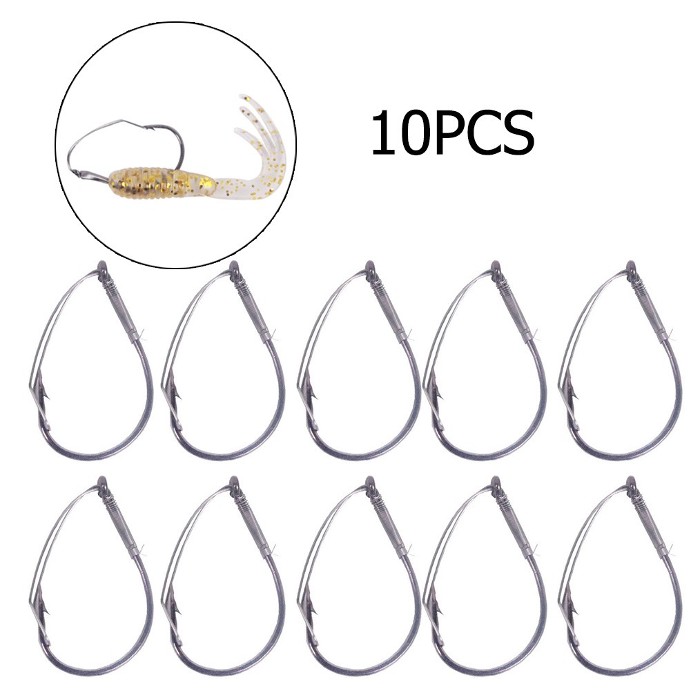 10Pcs/Box High Carbon Steel Wa - Fishing Hook Weedless review and price