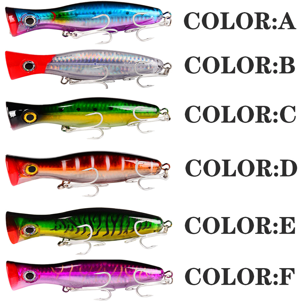 PROBEROS 1pc 13cm 43g Popper F - Fishing Hook Treble review and price