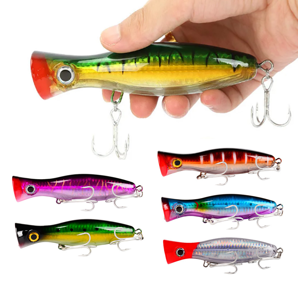 PROBEROS 1pc 13cm 43g Popper F - Fishing Hook Treble review and price