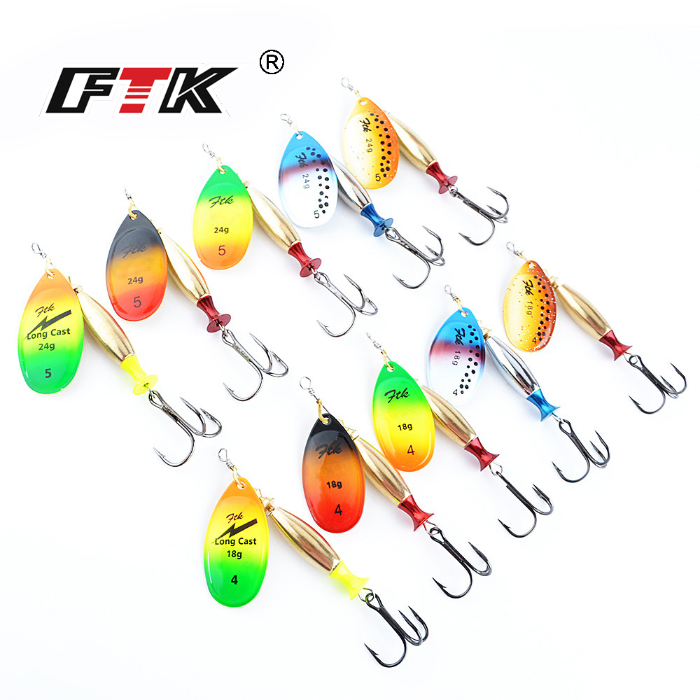 FTK 18g 24g Spinner Bait Hard  - Fishing Hook Treble review and price