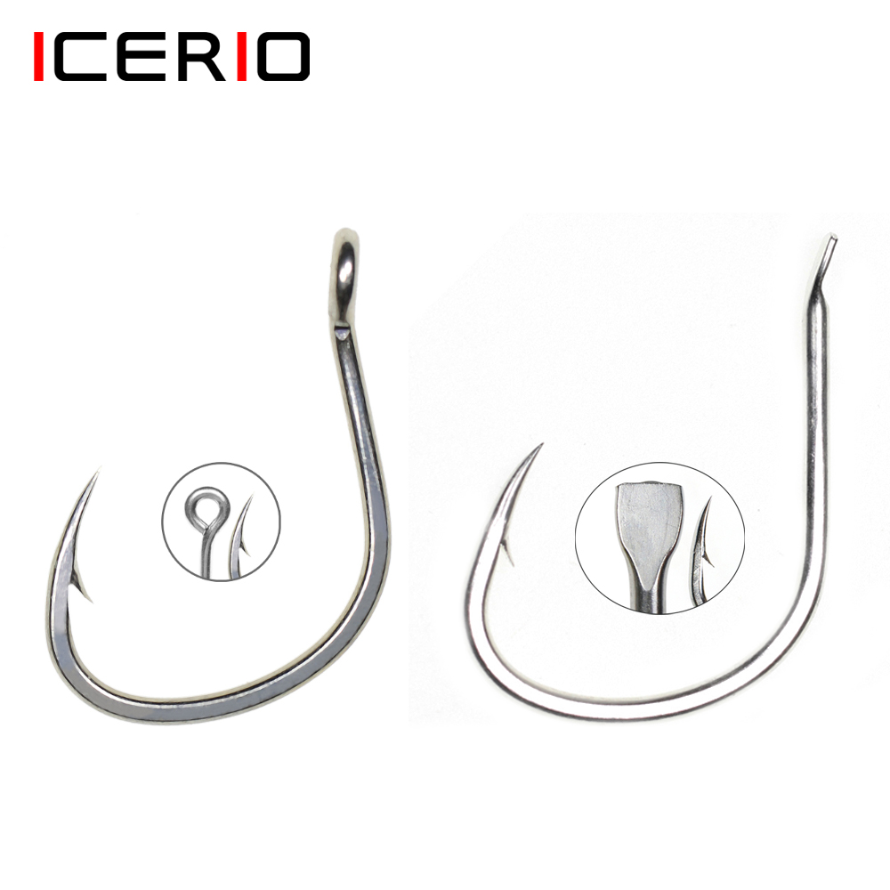 ICERIO 10PCS Matte Tin Coating - Fishing Hook Offset review and price