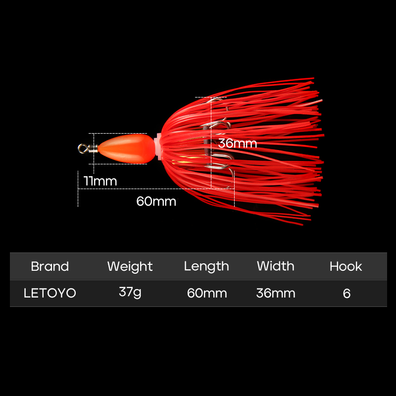 37g Weedless Football Jig Head - Fishing Hook Weedless review and price