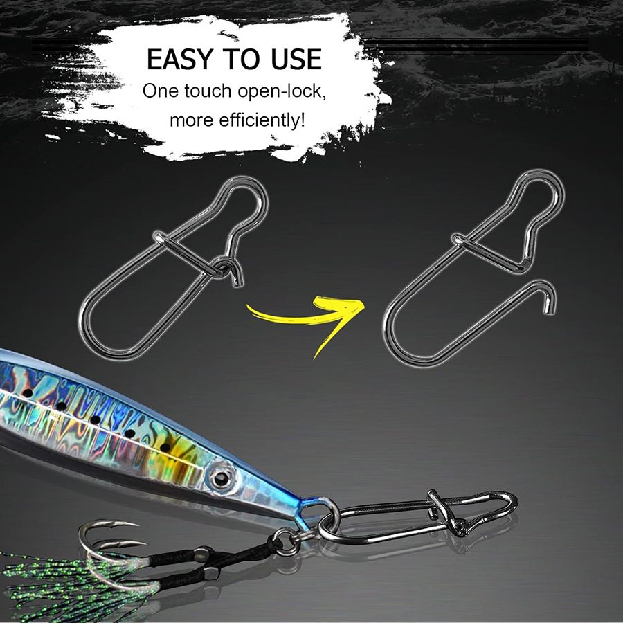 50Pcs Crankbait Snaps Stainles - Fishing Hook Stainless Steel review and price