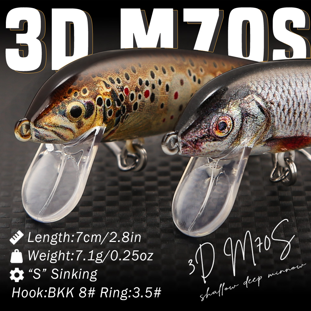 B&U Sinking Minnow Fishing Lur - Fishing Hook Treble review and price