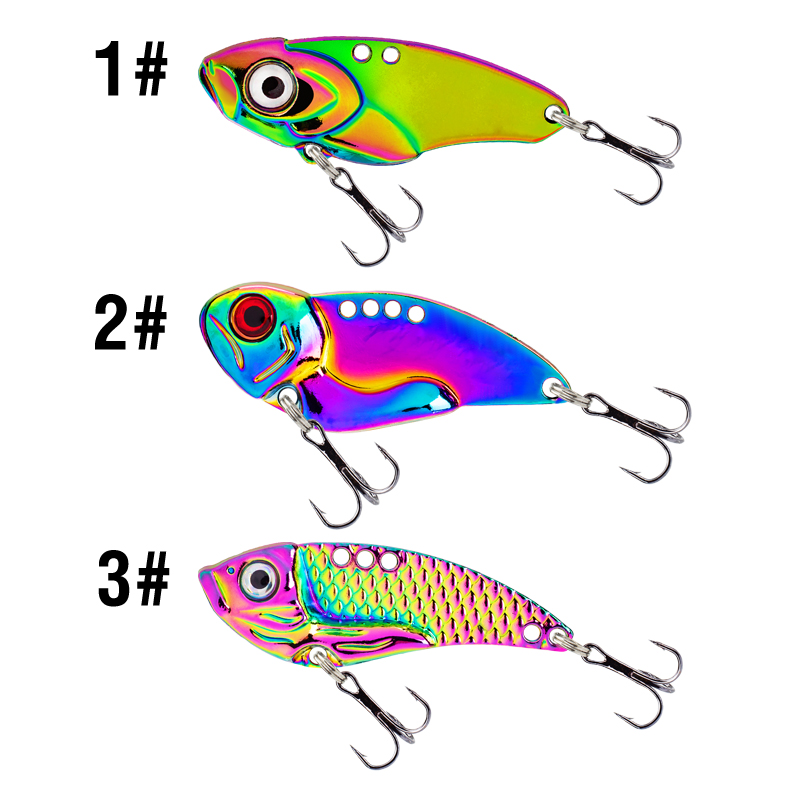 3PCS Metal Colorful VIB Lure 5 - Fishing Hook Treble review and price