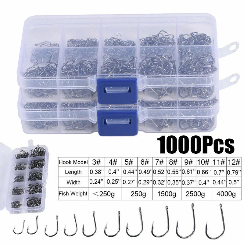 50-1600Pcs/BoxFishing Hooks Ca - Fishing Hook Circle review and price