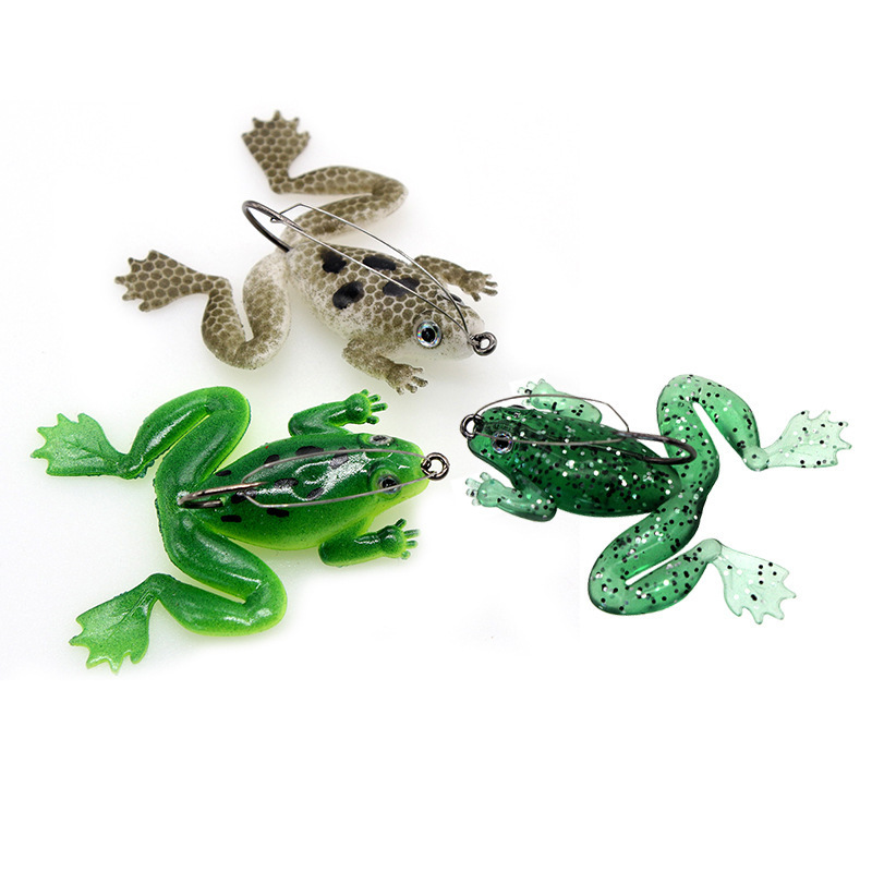 Weedless Soft Frog Lure With H - Fishing Hook Weedless review and price