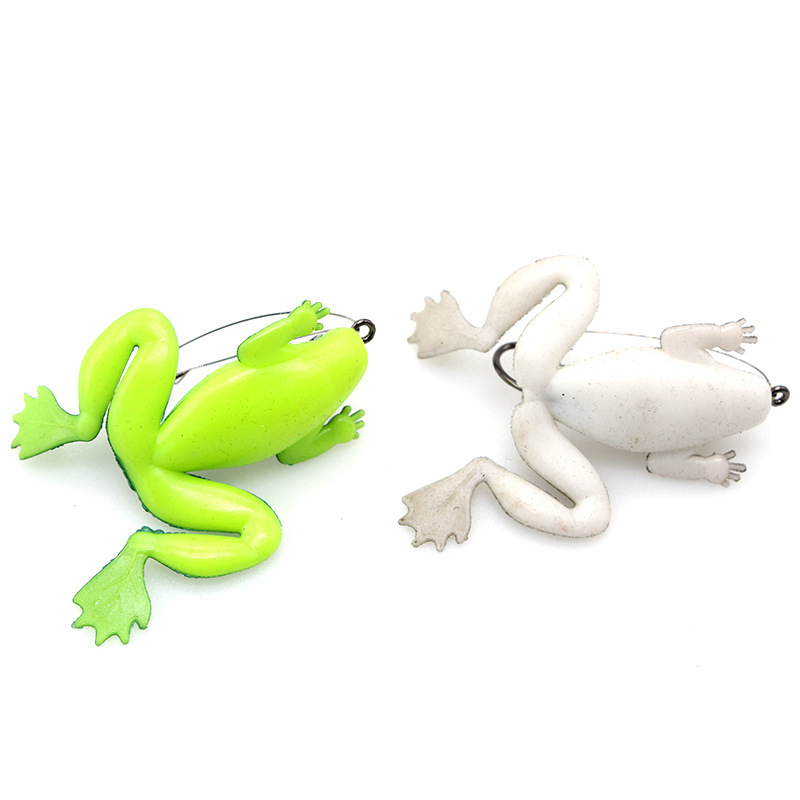 Weedless Soft Frog Lure With H - Fishing Hook Weedless review and price
