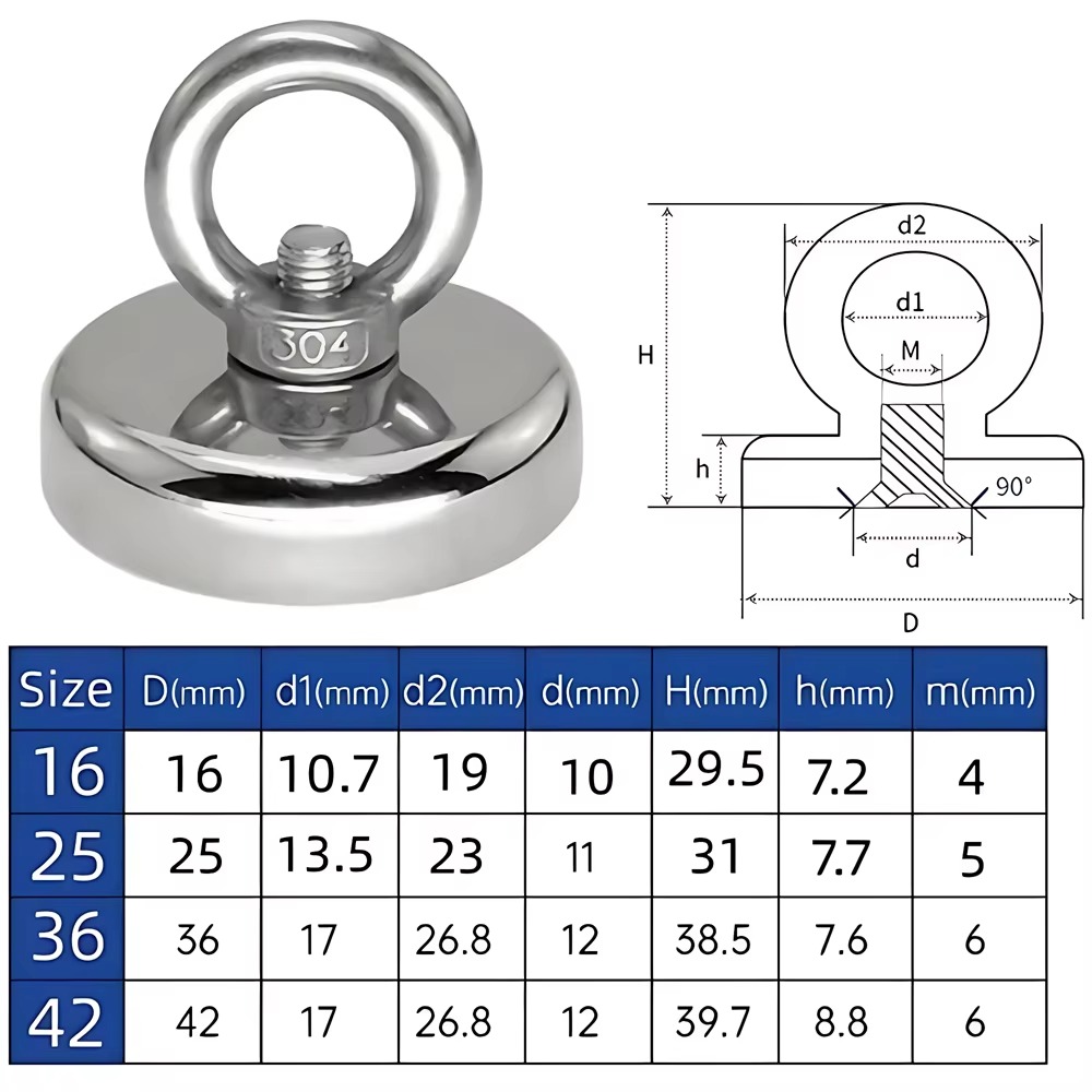 Fishing Salvage Neodymium Magn - Fishing Hook Stainless Steel review and price