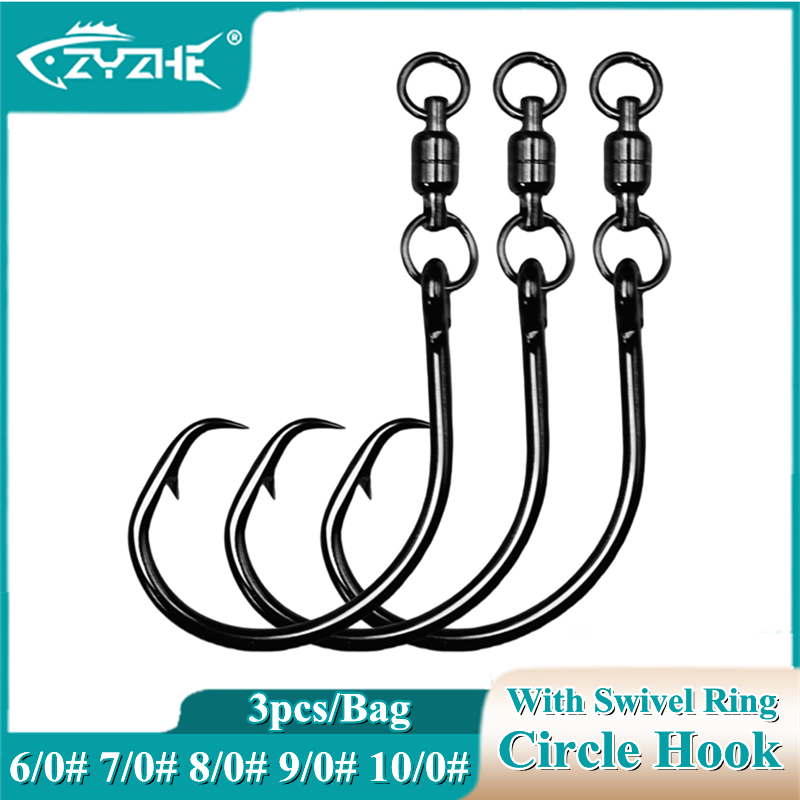 ZYZHE 3/6/9pcs Circle Hooks Wi - Fishing Hook Barbless review and price