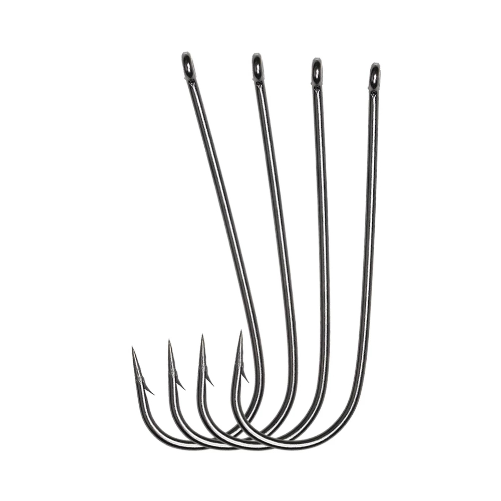 ICERIO 100PCS 16# - 3/0 Long S - Fishing Hook Barbless review and price