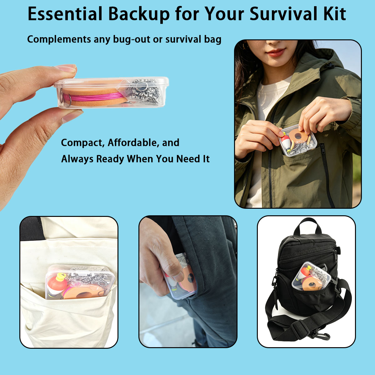 Portable Emergency Fishing Gea - Fishing Hook Box review and price