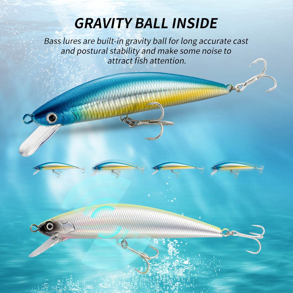 Fishing Lure Sinking Minnow 13 - Fishing Hook Treble review and price
