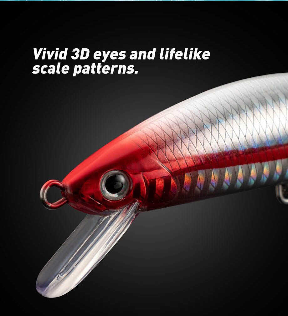 Fishing Lure Sinking Minnow 13 - Fishing Hook Treble review and price
