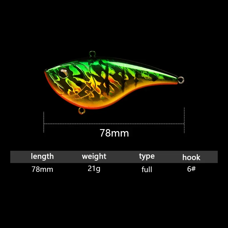 21g/78mm VIB Fishing Lure Arti - Fishing Hook Treble review and price